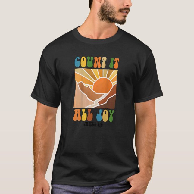 Count It All Joy James 12 Christian Jesus God Reli T-Shirt (Front)