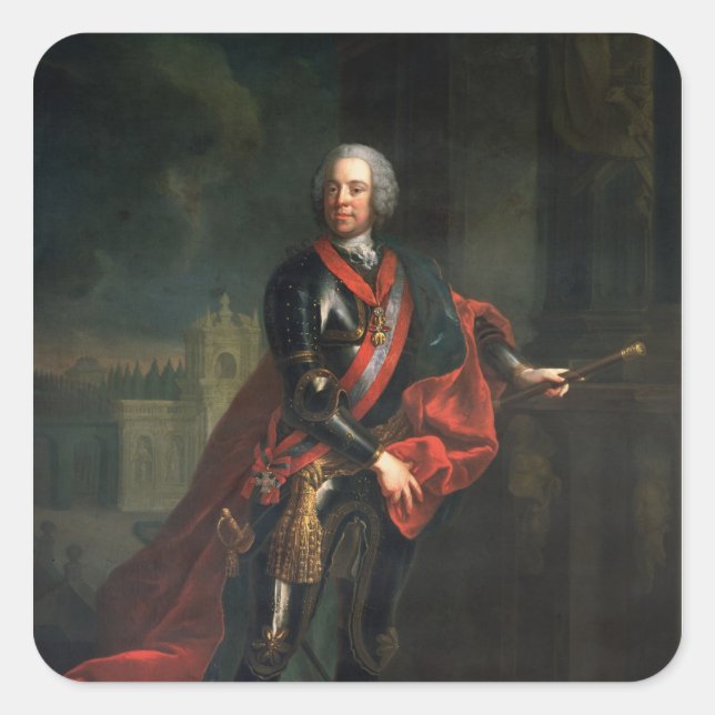 Count Leopold Joseph von Daun Square Sticker (Front)