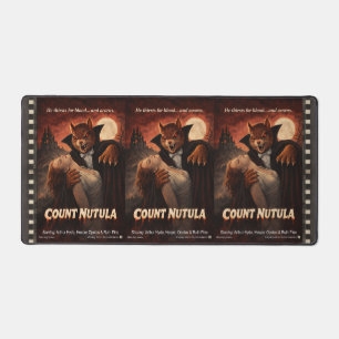 Count Nutula Retro Movie Parody Desk Mat