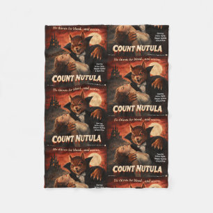 Count Nutula Retro Movie Parody Fleece Blanket