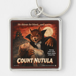 Count Nutula Retro Movie Parody Keychain
