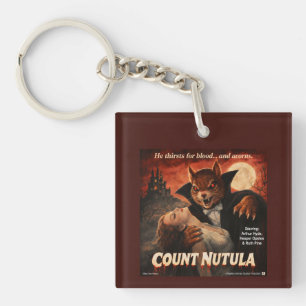 Count Nutula Retro Movie Parody Keychain