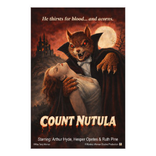 Count Nutula Retro Movie Parody Photo Print