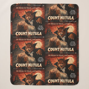 Count Nutula Retro Movie Parody Sherpa Blanket