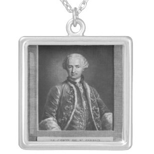 Count of St. Germain, famous alchemist, 1783 Silver Plated Necklace