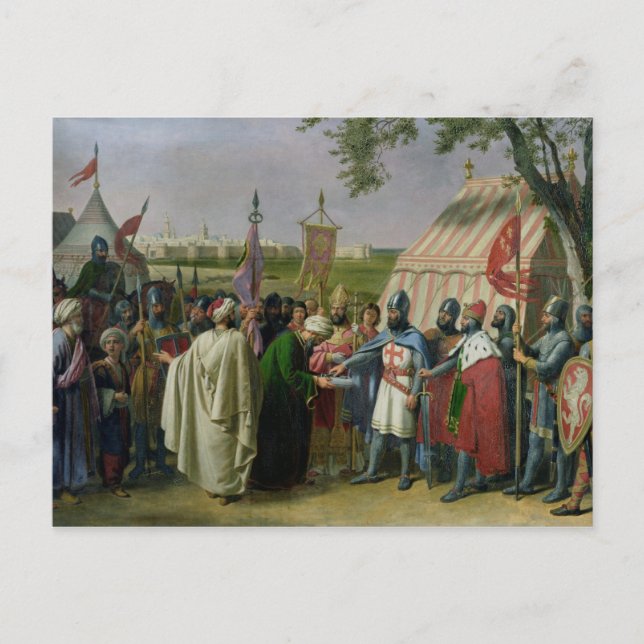 Count of Tripoli accepting the Surrender Postcard (Front)