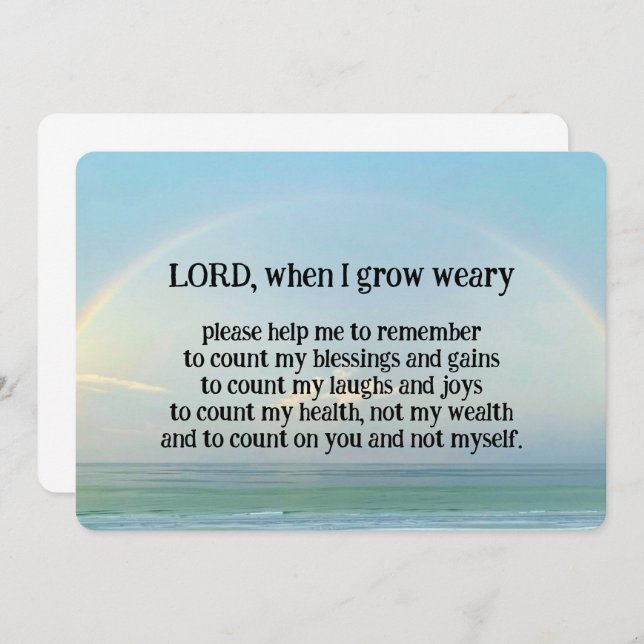 "Count on God" Card (Front/Back)