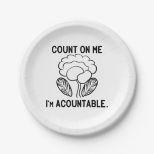 Count on me, I'm accountable Paper Plate