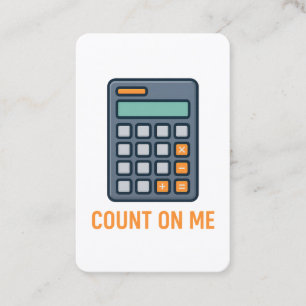 Count On Me – Stylish Calculator Design for Math Business Card