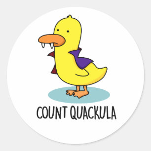 Count Quackula Funny Duck Pun Classic Round Sticker