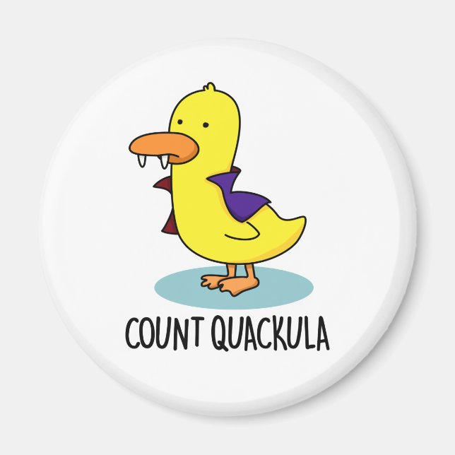 Count Quackula Funny Duck Pun Magnet (Front)