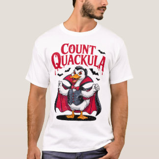 Count Quackula Funny Halloween Vampire Duck T-Shirt