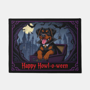 Count Rottweiler Happy Howl-o-ween Doormat
