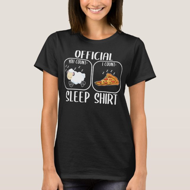 Count Sheep Pizza Sleepshirt T-Shirt (Front)