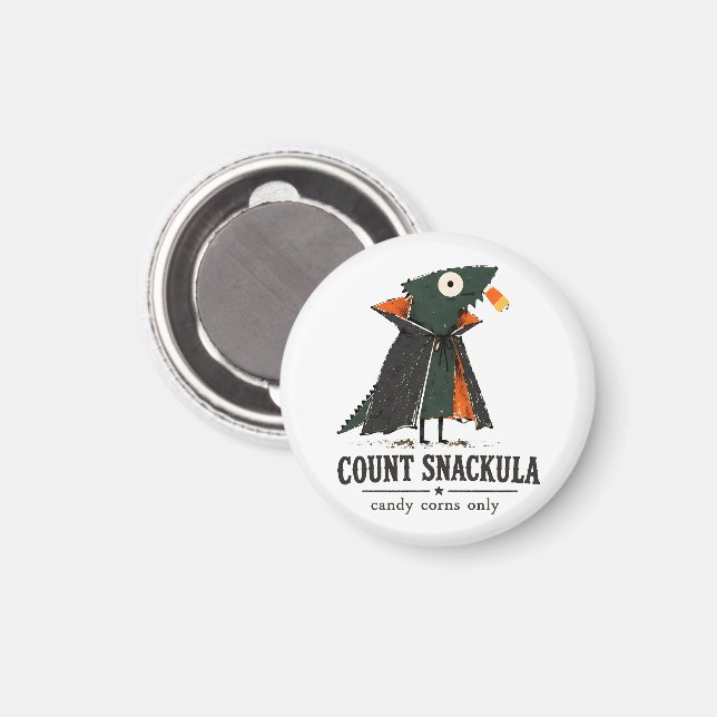 Count Snackula Bearded Dragon Art Magnet (Front/Back)