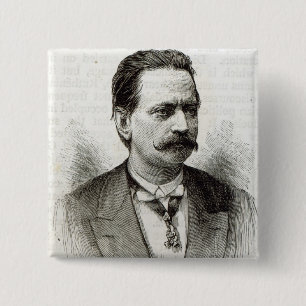 Count Taafe, from 'Leisure Hour', 1891 2 Inch Square Button