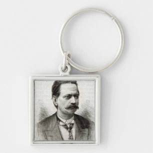 Count Taafe, from 'Leisure Hour', 1891 Keychain