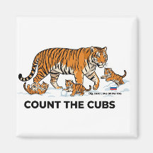 Count the Cubs – Siberian Tiger Learning Magnet