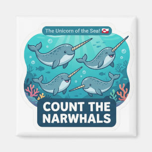 Count the Narwhals – Unicorn of the Sea Learning Magnet
