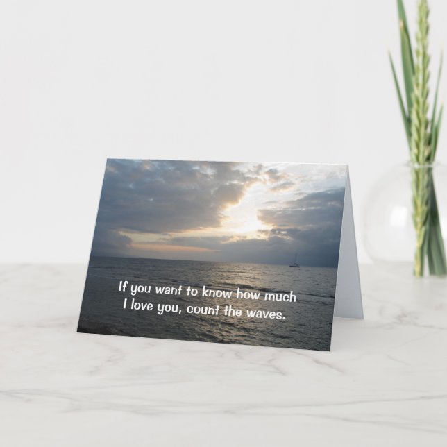 Count The Waves I Love You Card (Front)