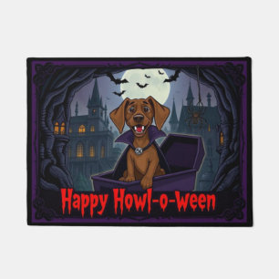 Count Vizsla Happy Howl-o-ween Doormat