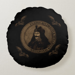 Count Vlad Dracula Round Pillow
