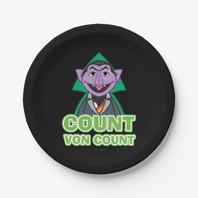 Count von Count Classic Style 2 Paper Plate (Front)