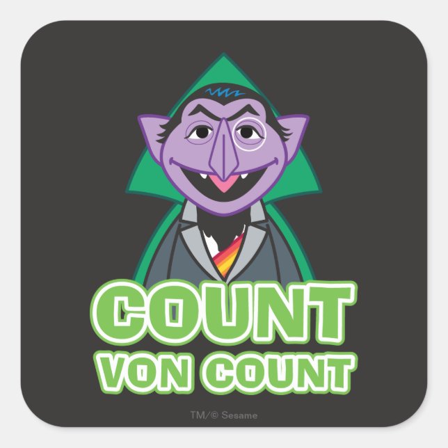 Count von Count Classic Style 2 Square Sticker (Front)