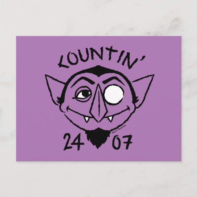 Count von Count Skate Logo - Countin' 24/7 Postcard (Front)