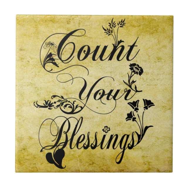 Count Your Blessings Custom Tile (Front)