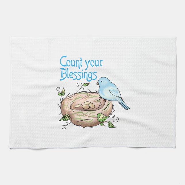 COUNT YOUR BLESSINGS KITCHEN TOWEL (Horizontal)