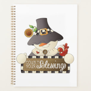 Count Your Blessings Snowman Pilgrim Planner