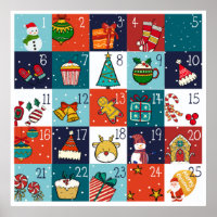 Countdown To Christmas Advent Calendar Poster