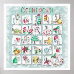 Countdown to Christmas Calendar Poster<br><div class="desc">Countdown to Christmas Calendar - Poster</div>