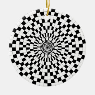 Counter Spirals by Kenneth Yoncich Ceramic Ornament