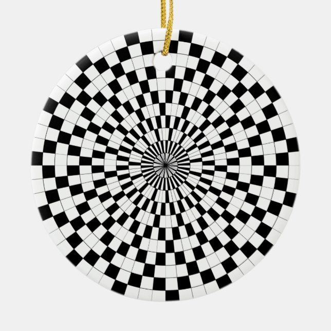 Counter Spirals by Kenneth Yoncich Ceramic Ornament (Front)