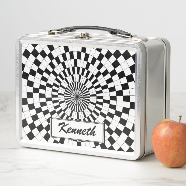 Counter Spirals by Kenneth Yoncich Metal Lunch Box (In Situ)