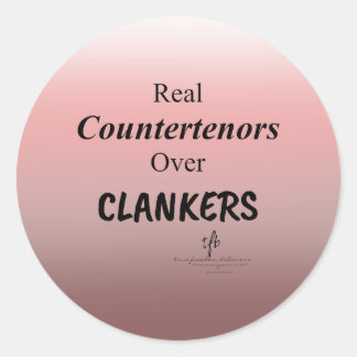 Countertenors Over Clankers Rose Anti-AI Slop Classic Round Sticker