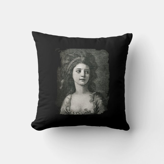 Countess Potocka Throw Pillow (Front)