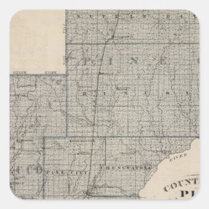Counties of Pine, Kanabec, Minnesota Square Sticker