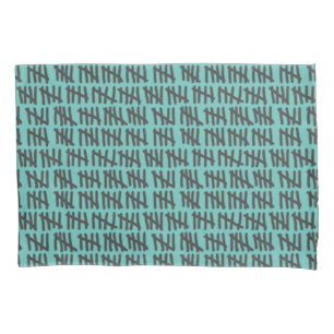 Counting Days Black on Custom Colour Pillowcase