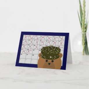 Counting Down Days to Seeing Army Soldier Again Card