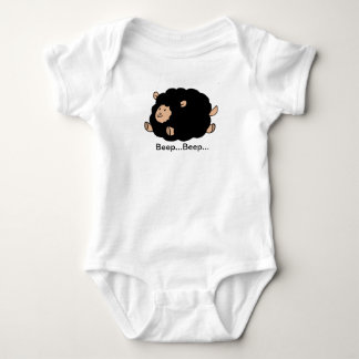 Counting funny sheep to fall asleep baby bodysuit