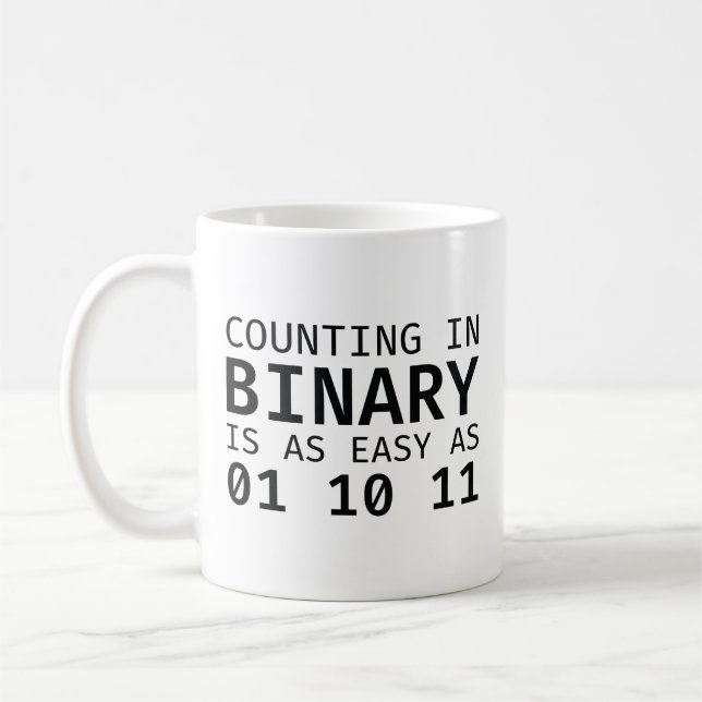 Counting In Binary Coffee Mug (Left)