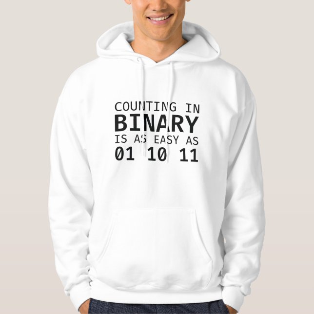 Counting In Binary Hoodie (Front)