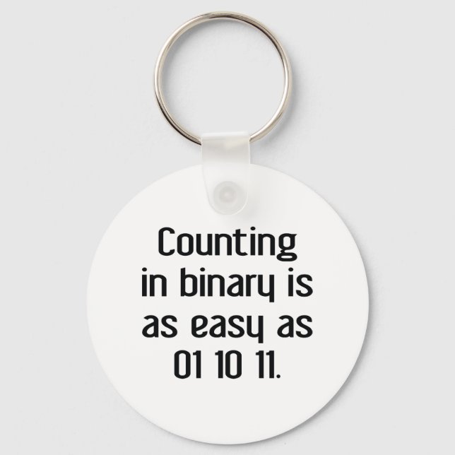 Counting In Binary Keychain (Front)
