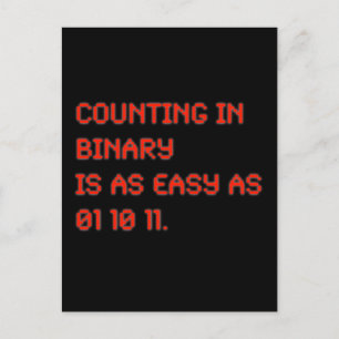 Counting in Binary Postcard