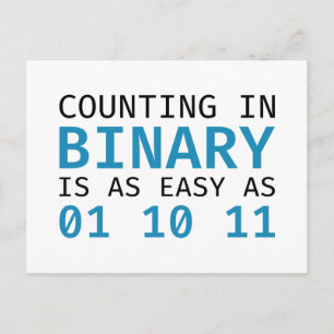 Counting In Binary Postcard
