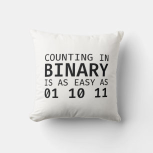 Counting In Binary Throw Pillow