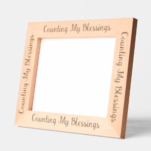 "COUNTING MY BLESSINGS" ETCHED FRAMES